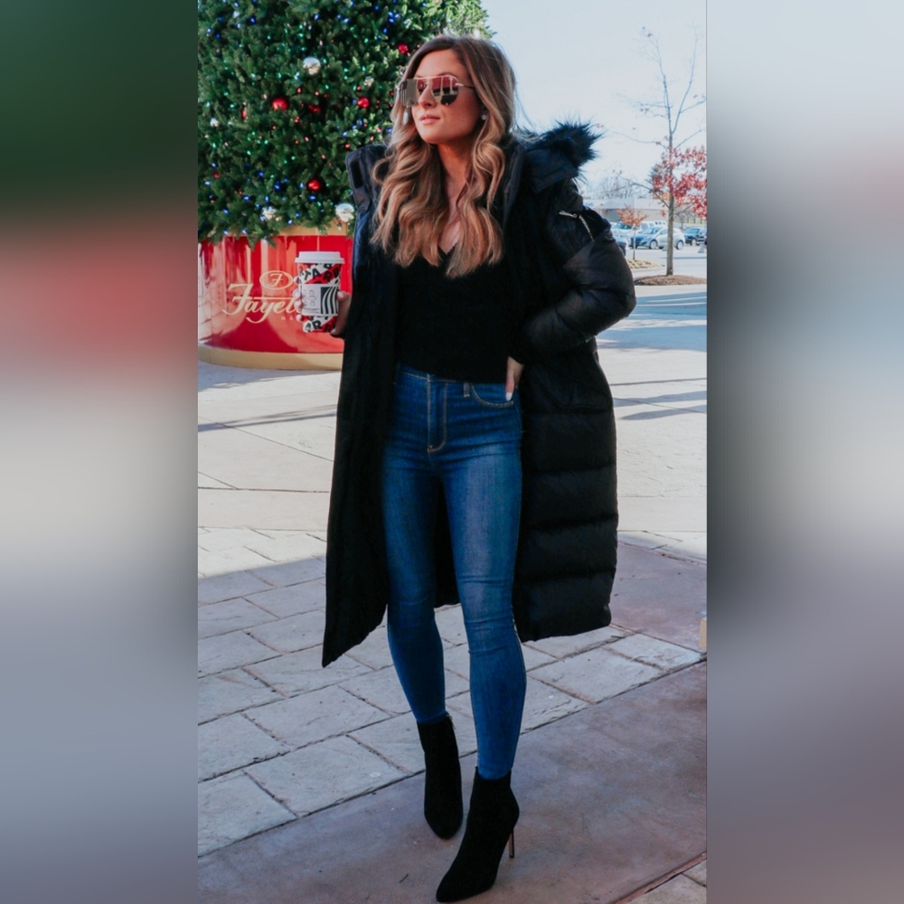 Hollister long puffer coat